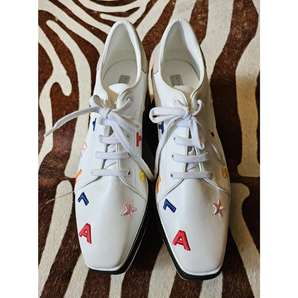 Stella McCartney Sneak-Elyse Monogram Platform Sneakers Sz 37.5 US 7.5 - Picture 4 of 11
